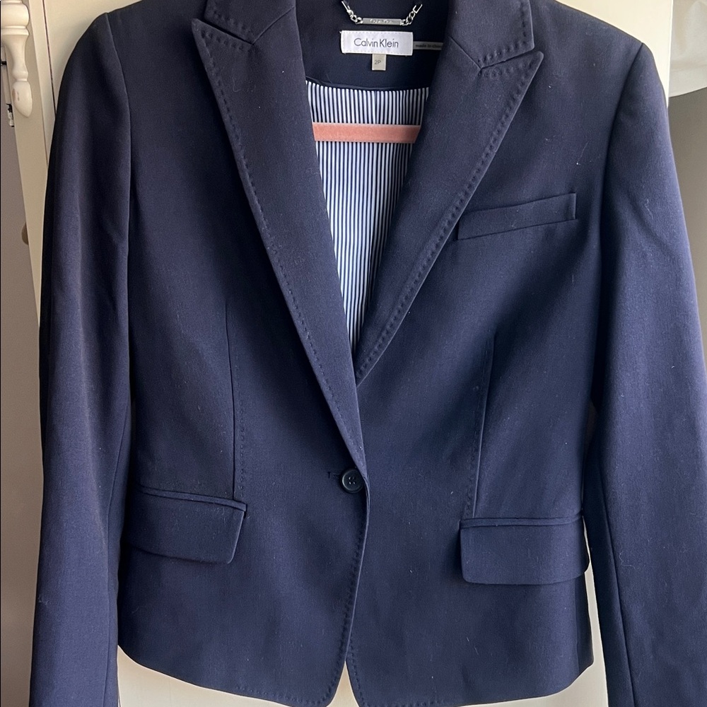 Calvin Klein Women's Dark Blue Blazer
